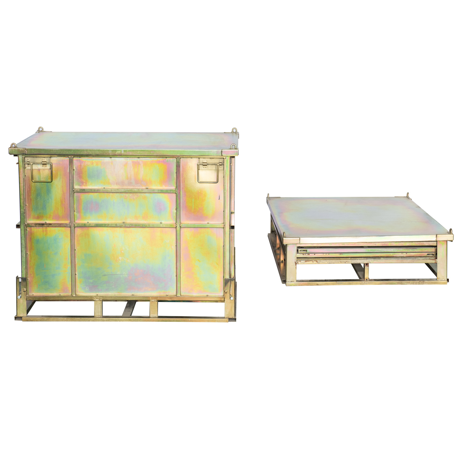 caixa de paletes met&aacute;lica