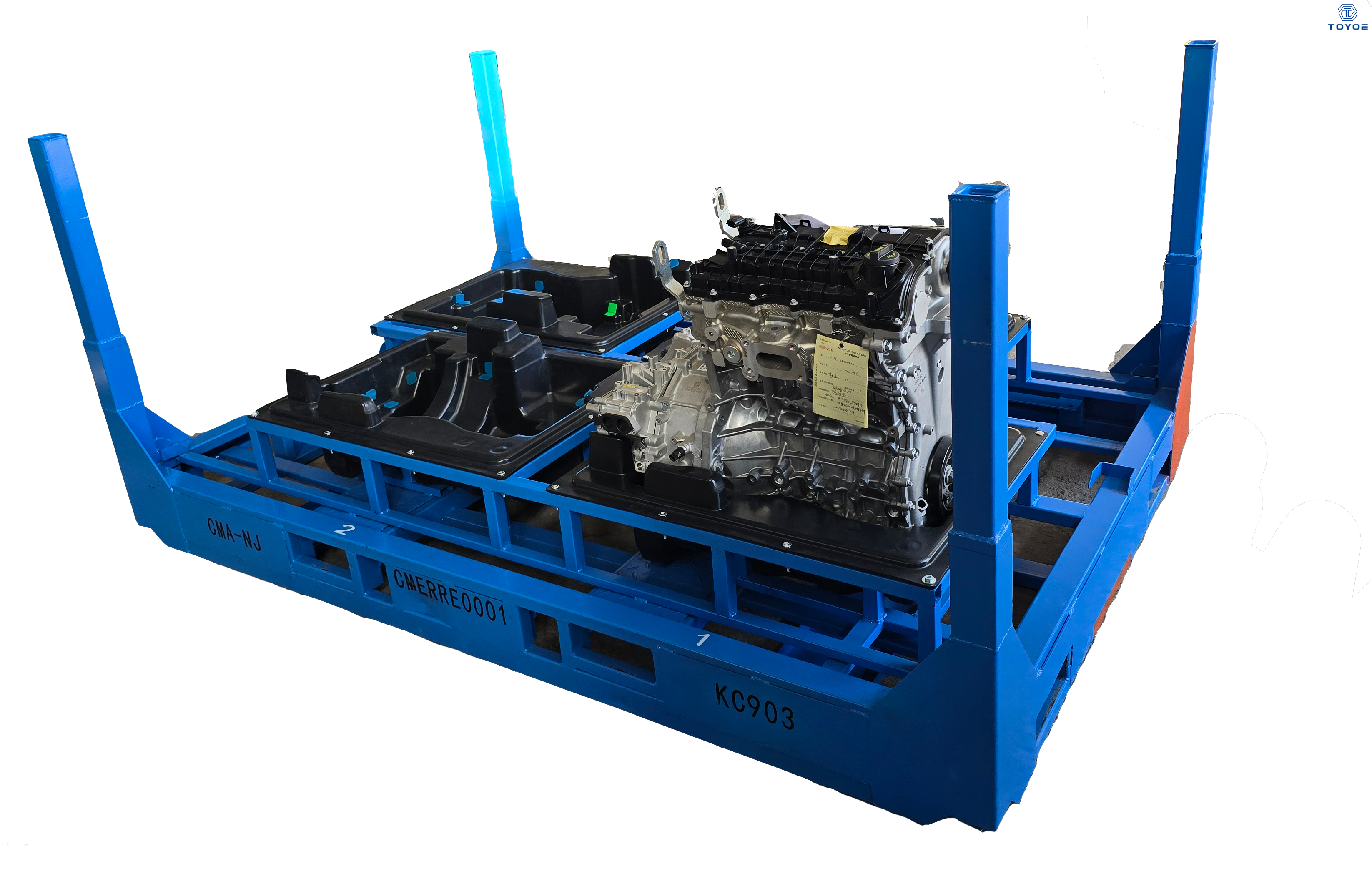 Rack de metal resistente ajustável para armazenamento de motores automotivos