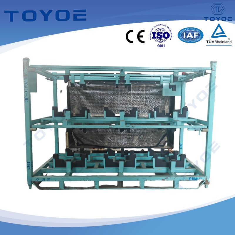 Rack de metal de peças automáticas possui cortina à prova de poeira externa para proteção.