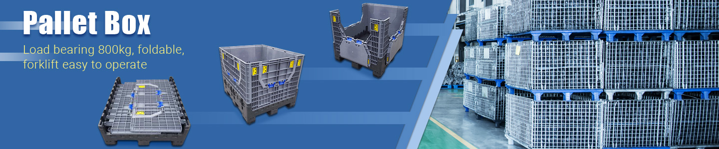 Caixa-palete dobr&aacute;vel de pl&aacute;stico