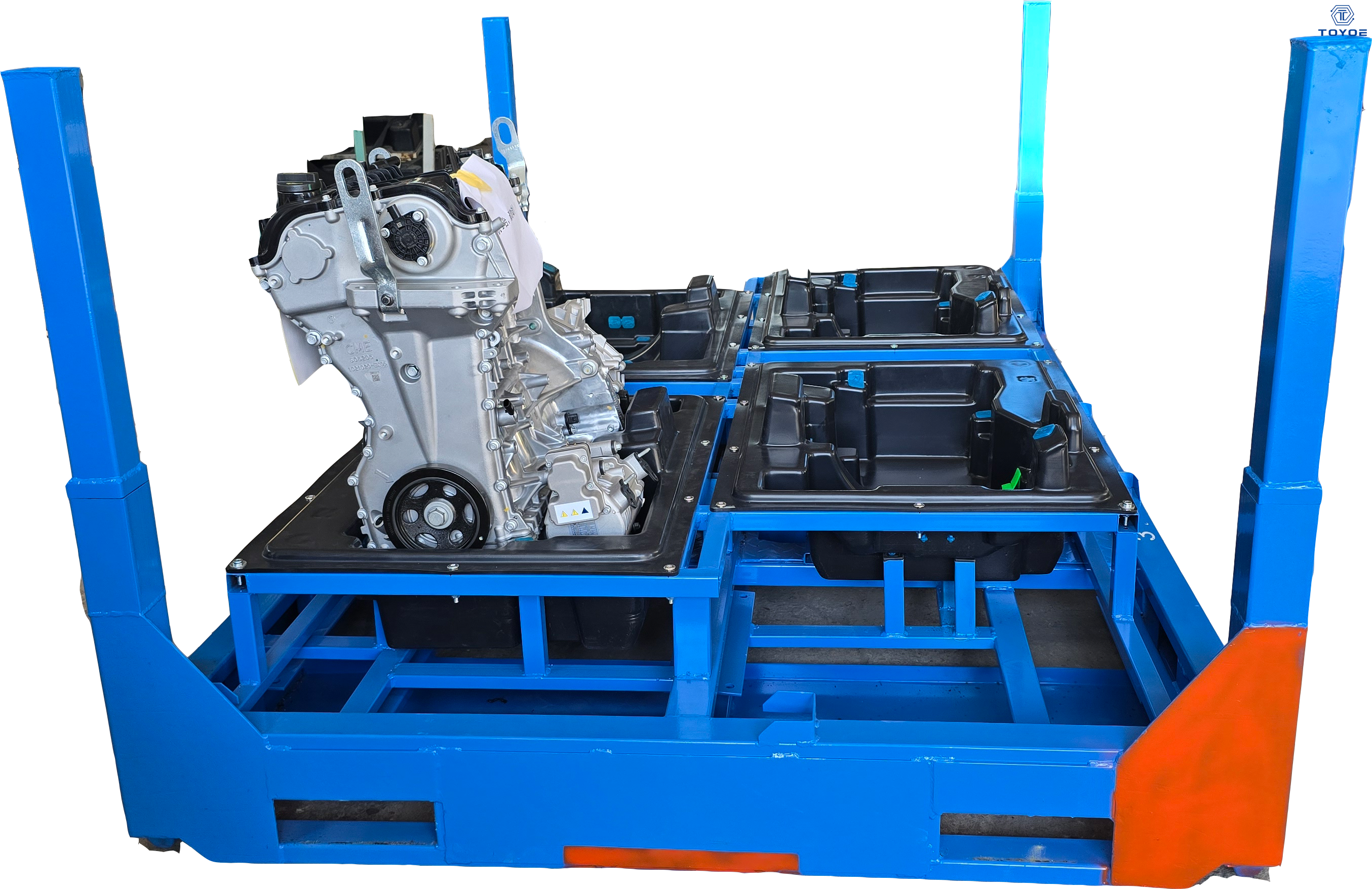 TOYOE Rack de metal resistente para armazenamento de motores automotivos | Proteção contra vibração zero | Fenghui Logística