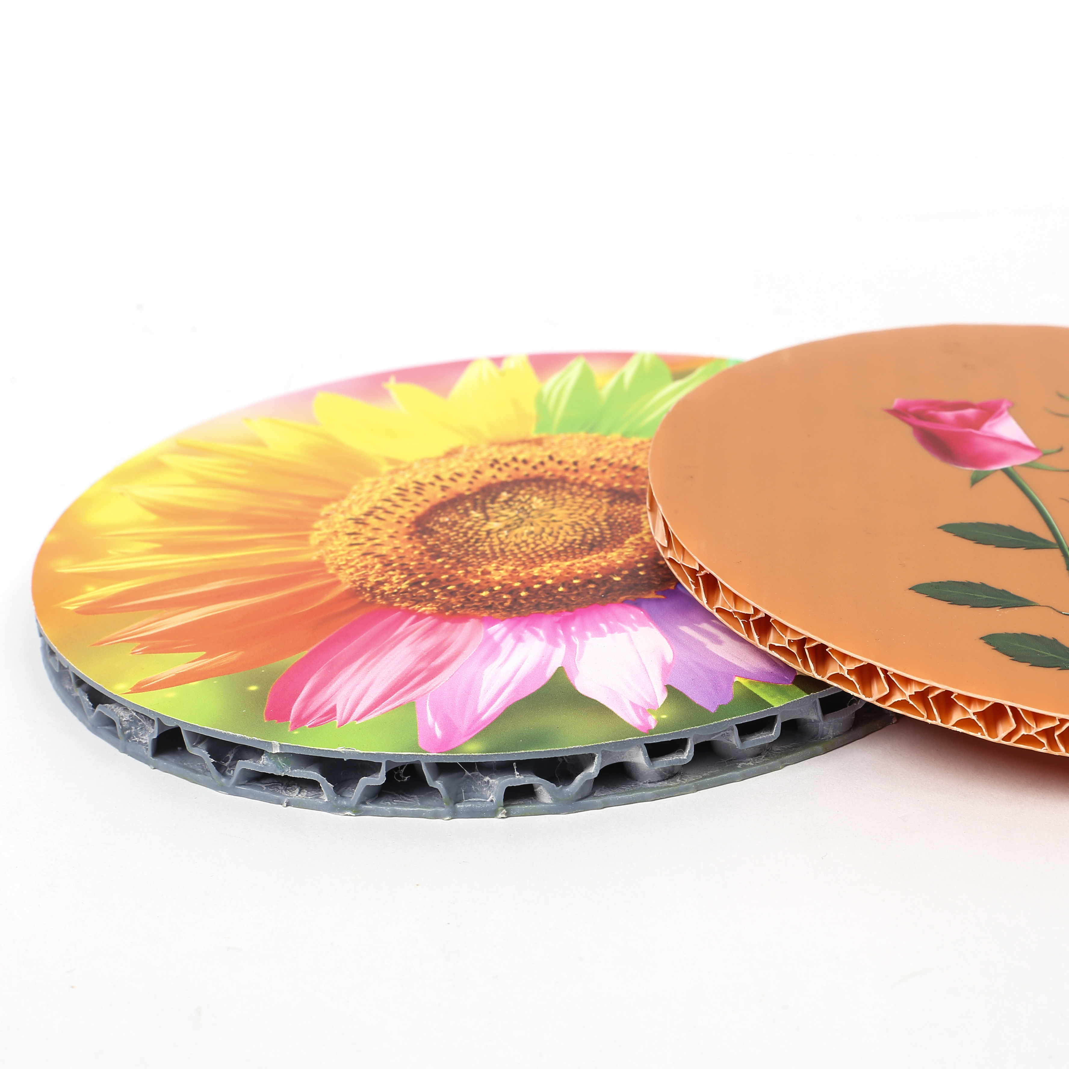 Placa de exibi&ccedil;&atilde;o de pl&aacute;stico com padr&atilde;o impresso