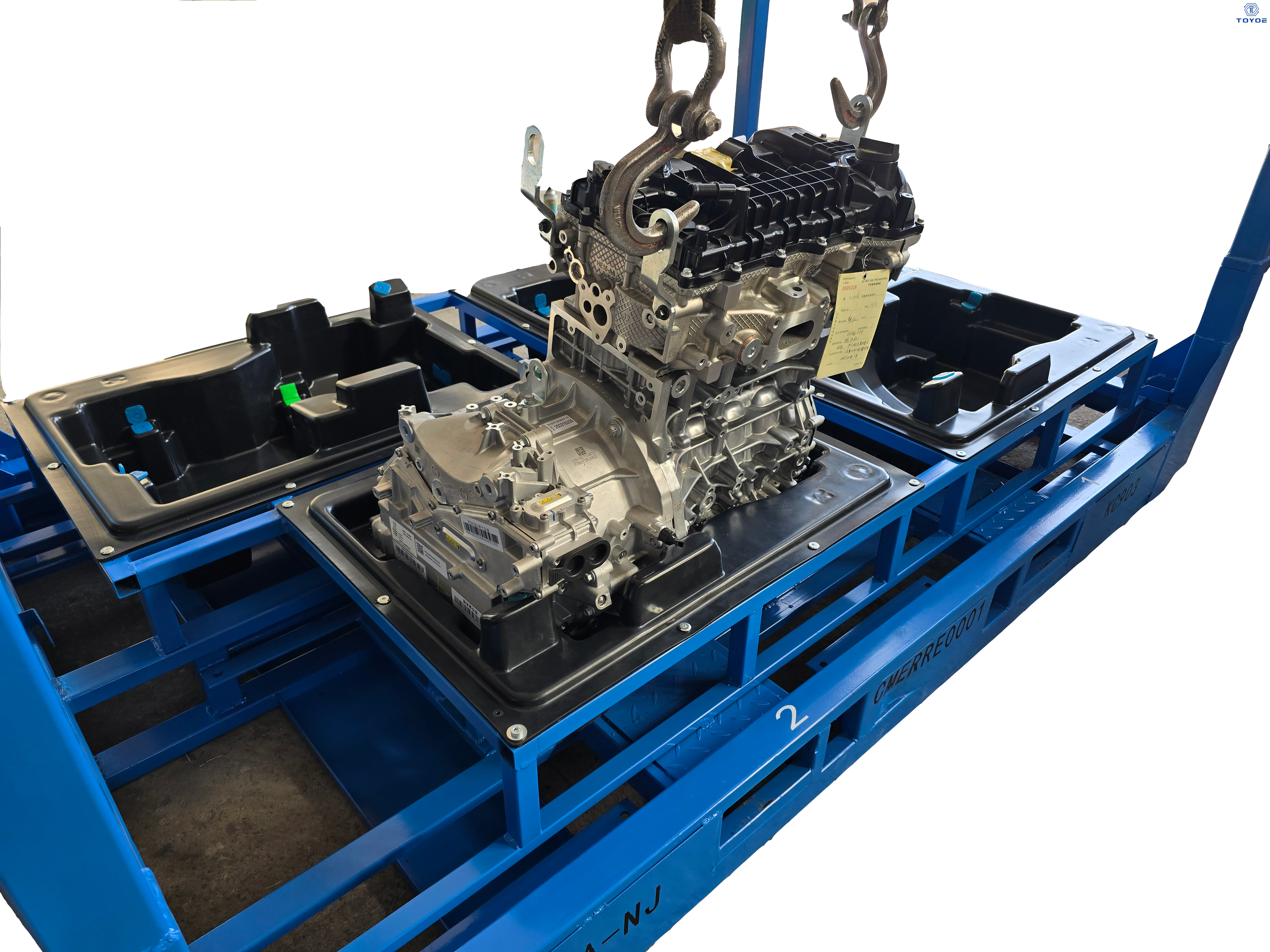 TOYOE Rack de metal resistente para armazenamento de motores automotivos | Proteção contra vibração zero | Fenghui Logística