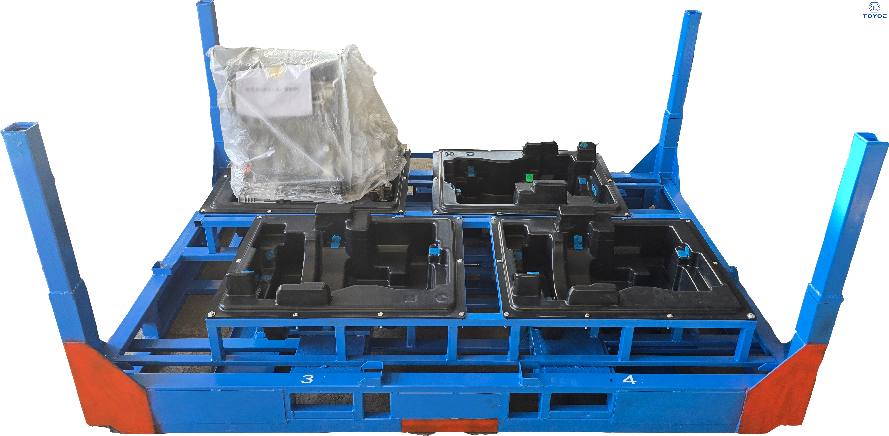 TOYOE Rack de metal resistente para armazenamento de motores automotivos | Proteção contra vibração zero | Fenghui Logística