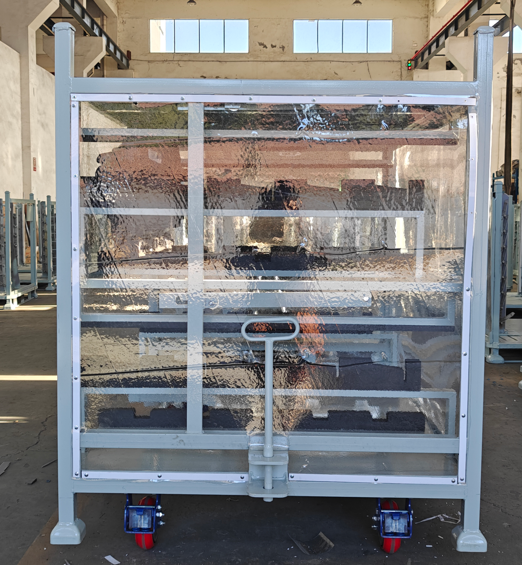 O rack de material de peças de metal é dobrável