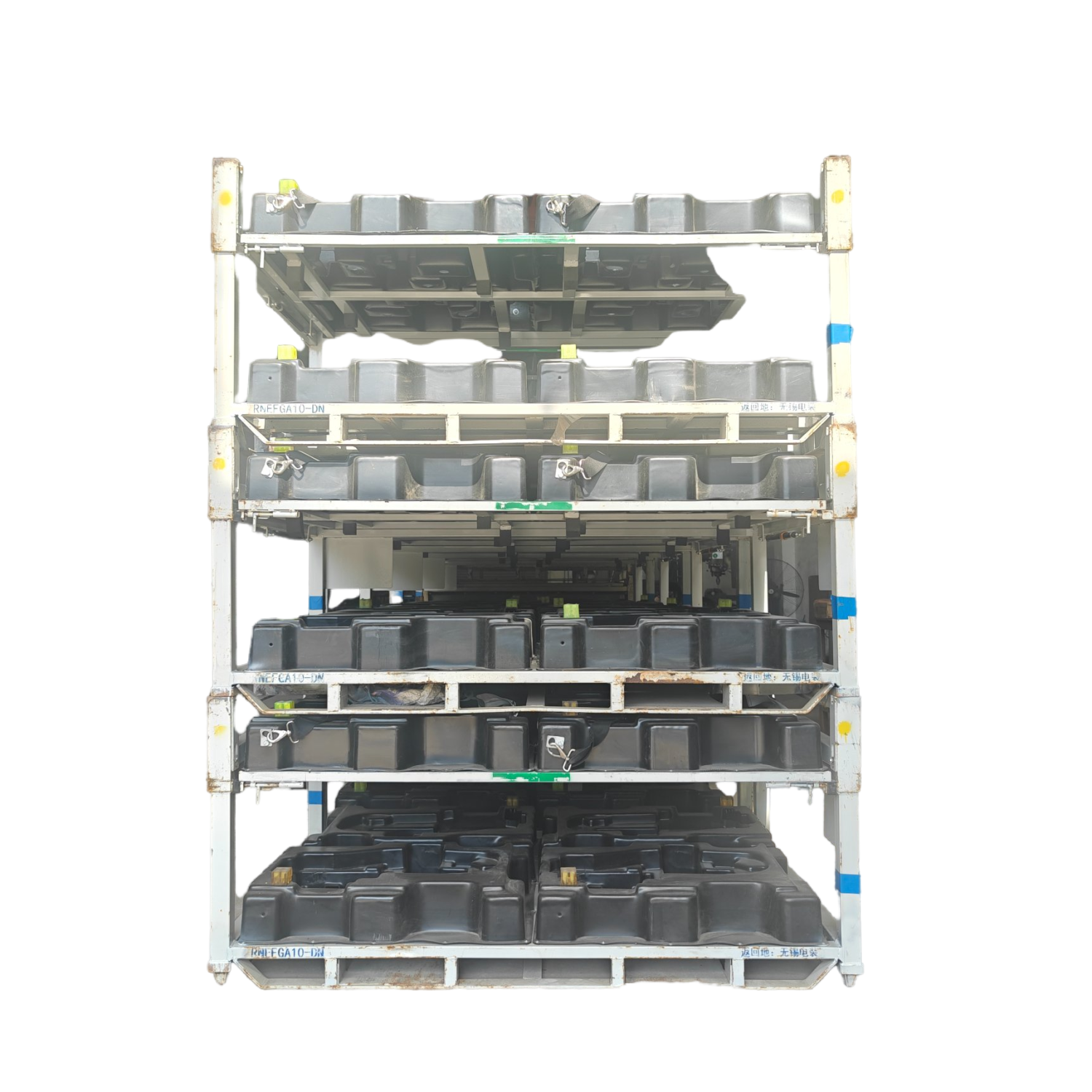 O rack de material de peças de metal é dobrável