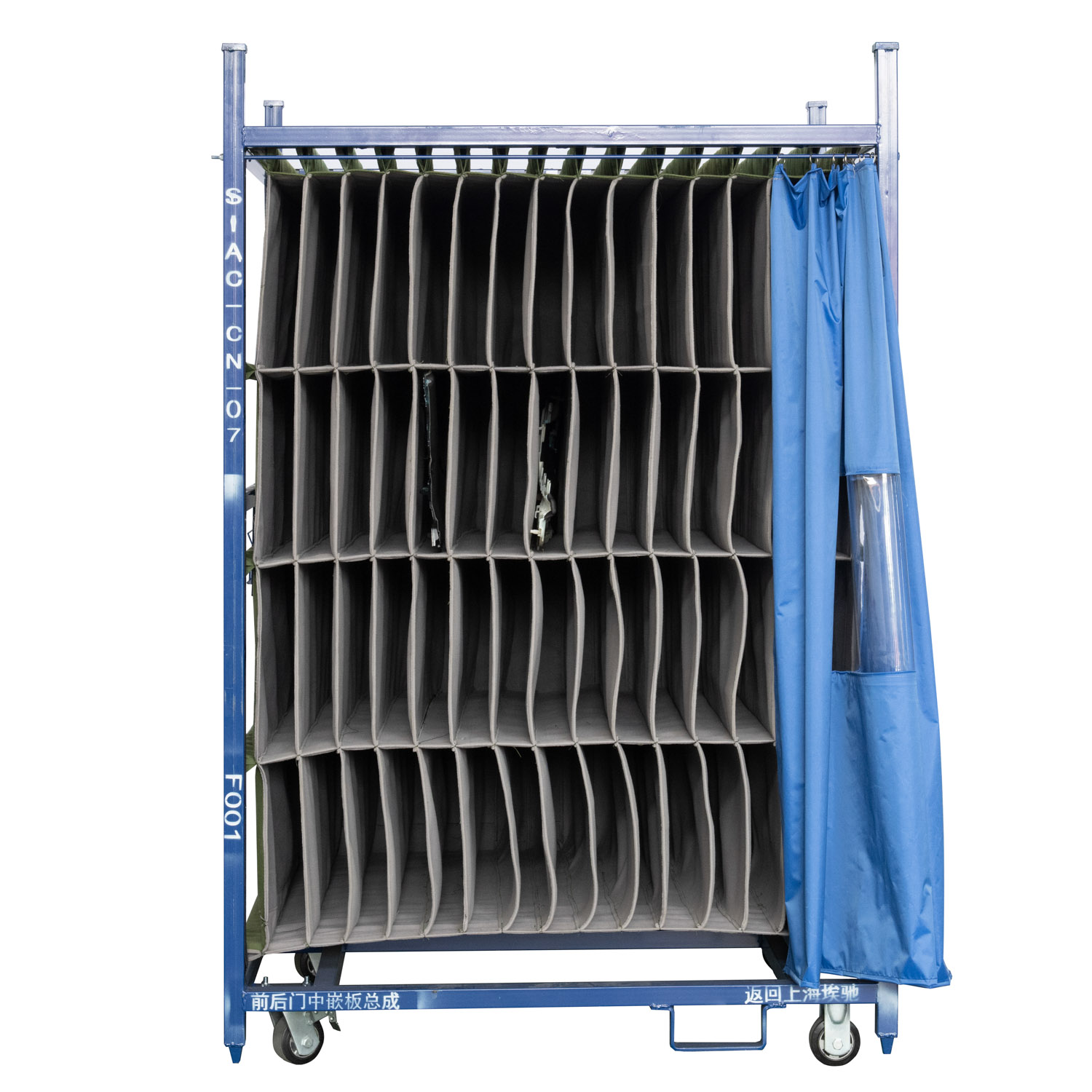 Rack de material para saco de tecido para cortina &agrave; prova de poeira