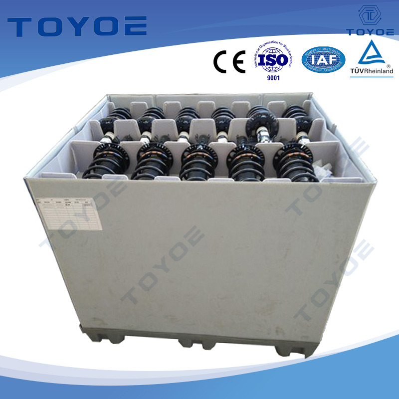 Caixas de paletes de plástico quadrado, compatíveis com recipientes de amortecedor.