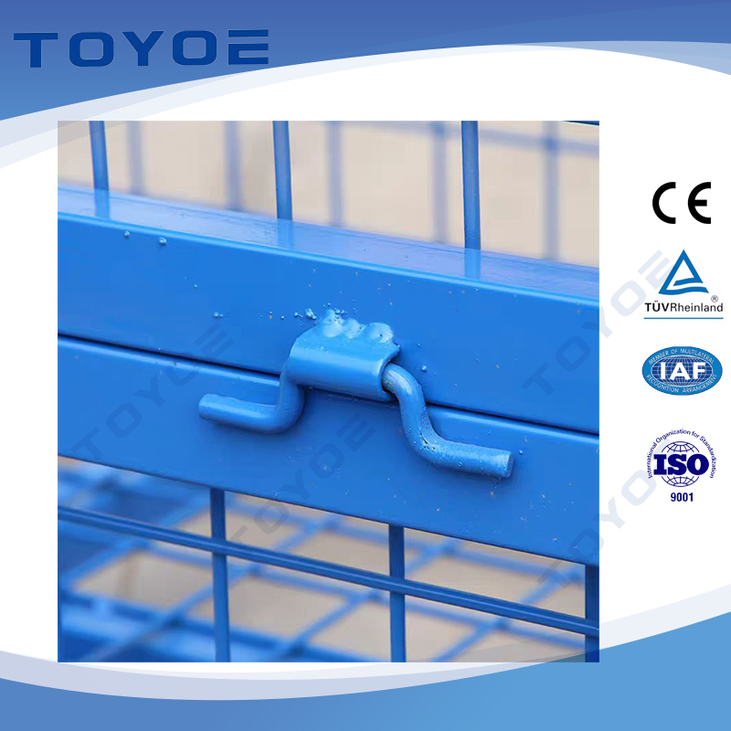 Gaiola de metal dobrável, carga de 800 kg, economia de espaço.