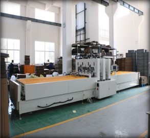 Linha de processamento de caixa de paletes 