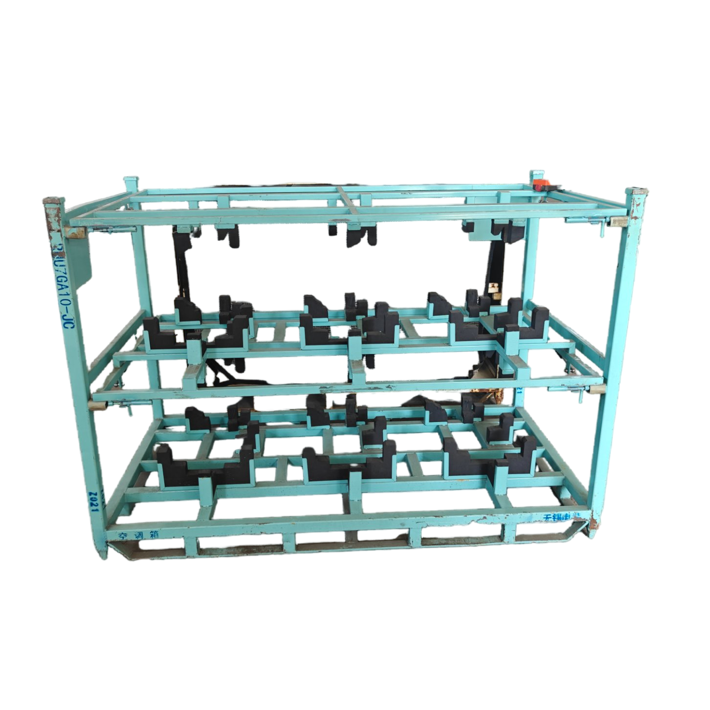 Racks de metal revestidos com eco para armazenamento de porta de carro de primeira linha.